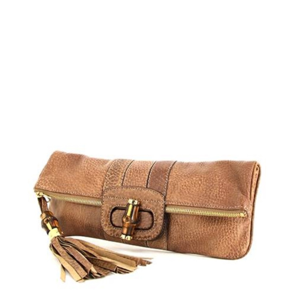 Elegant Tan Leather Clutch